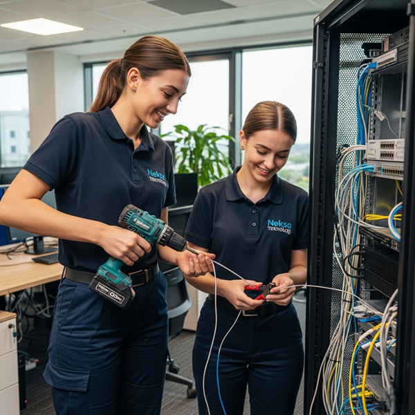 Network Kabinet Kurulumu Patch Panel Kurulumu 19 Network Kabinet Kurulumu